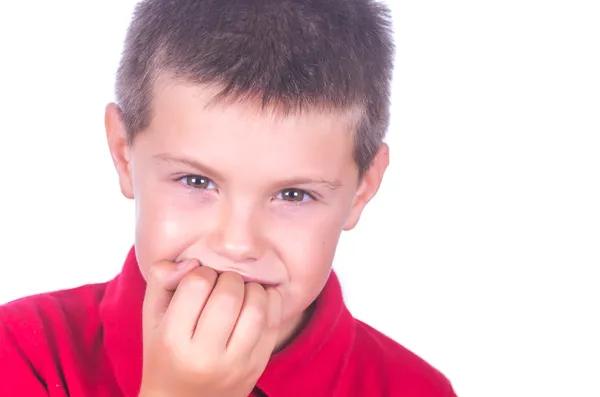 Nagel bijten kinderen — Stockfoto