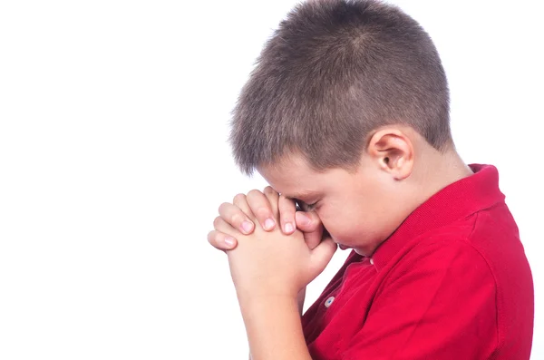 Chlapec se modlí 2 — Stock fotografie