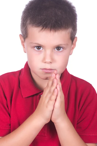 Chlapec se modlí 5 — Stock fotografie