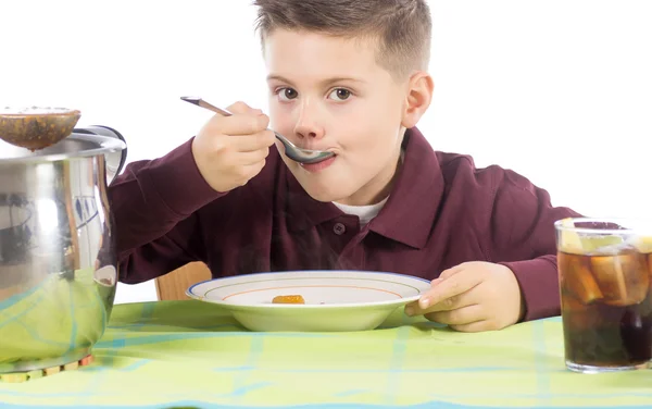 15 を食べた子供 — ストック写真