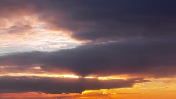 Minął Zmierzch Dramatyczny Zachód Słońca Wschód Słońca Wiele Kolorowych Chmur — Wideo stockowe