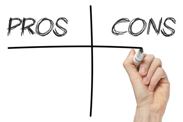 Pros and cons columns — Stock Image Pros and cons columns Royalty Free Stock Photos