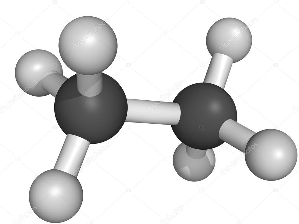 Ethane natural gas component molecular model Stock Photo Ethane natural gas component molecular model Stock Photo
