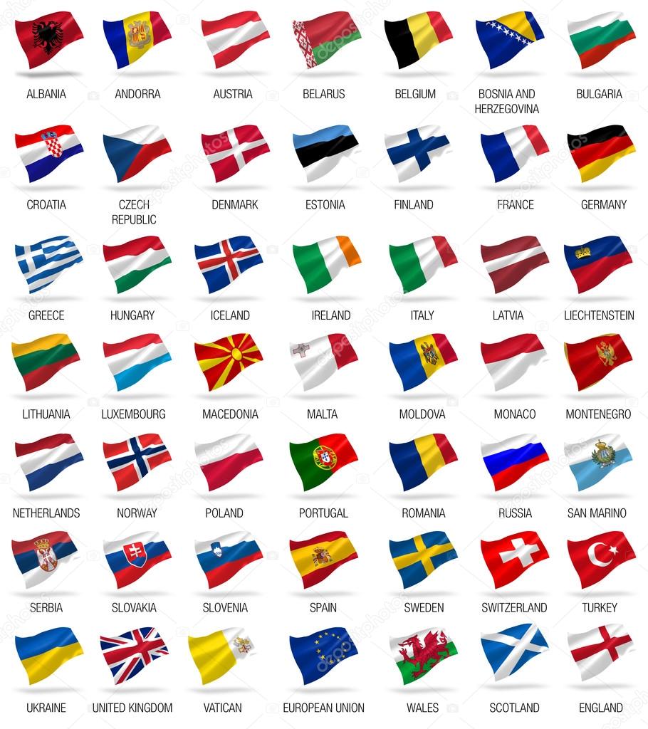 Europe Flags Countries