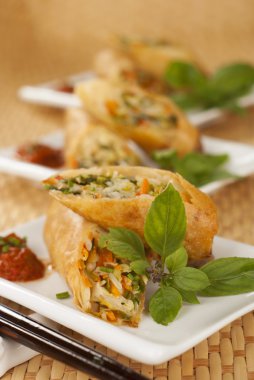 Fried Spring Rolls clipart
