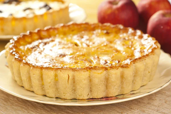 Frisch gebackene Apfelkuchen — Stockfoto