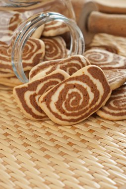 kopya alanı ile Çin tarçın pinwheels