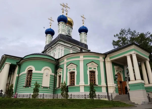 Katedrála Vstup Chrámu Nejsvětější Theotokos Vvedenského Katedrála Hlavní Chrám Optina — Stock fotografie