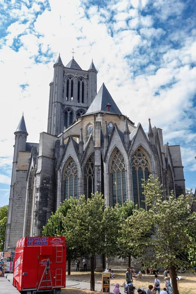 Gent Belgien Juli 2018 Sankt Nikolaus Kirche Ostfassade — Stockfoto