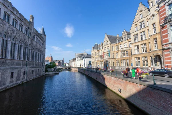 Gent, Belçika - 13 Temmuz 2018: The Geeraard de Duivelsteen (