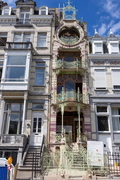 Brussels Belgium July 2018 Maison Saint Cyr House Quartier Des — Stock Photo, Image