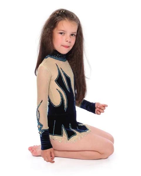 Gadis Toddler di leotard terisolasi — Stok Foto