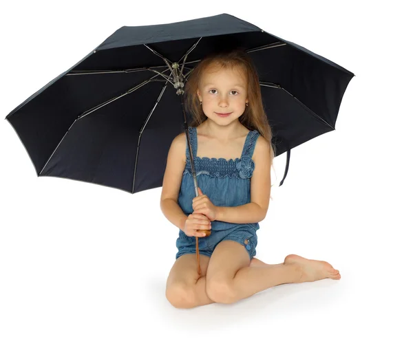 Fille et parapluie — Photo