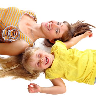 Anne ve kızı gülümseme