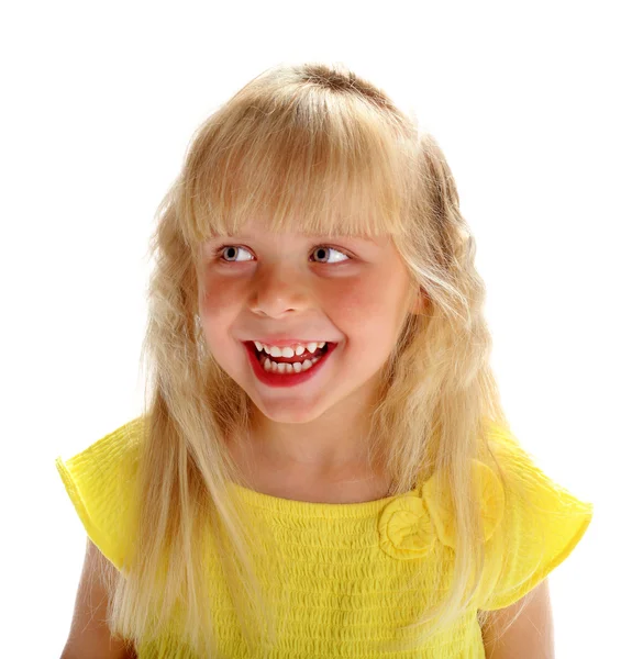 Cheerful girl blonde — Stock Photo, Image