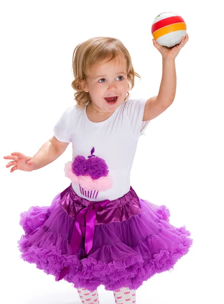 2 - letní dívka s hračkami — Stock fotografie