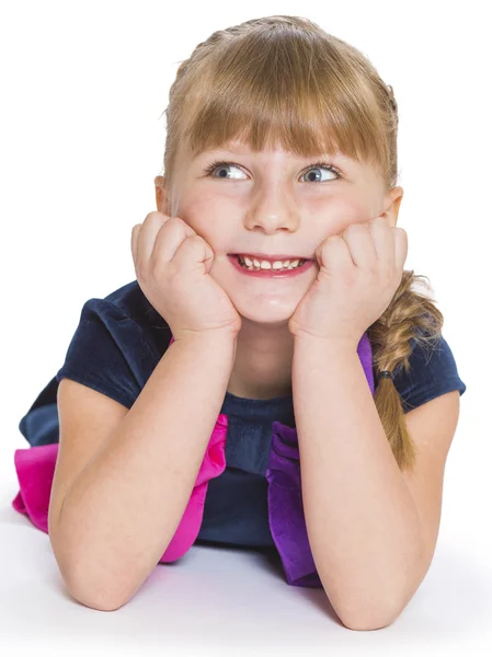 Pretty little girl isolated — Stock Photo, Image