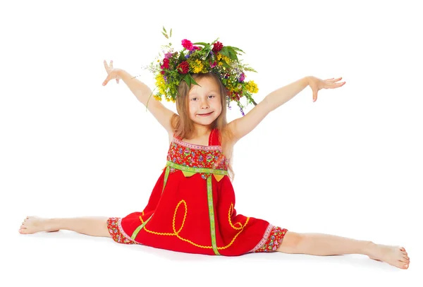 The girl with a wreath on the head — Stock Photo, Image