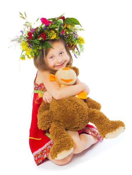 La fille avec une couronne sur la tête — Photo