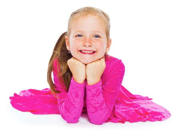 Portrait of a happy little girl — Stock Photo, Image