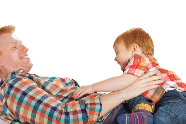 Little boy has been with his father Montessori — Stock Photo, Image