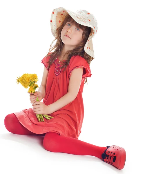 Portrait of a happy little girl — Stock Photo, Image