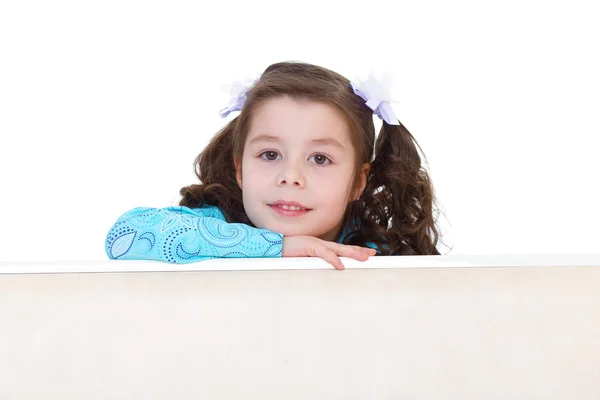 Little girl looks Royalty Free Stock Images