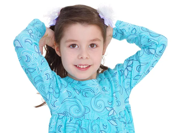 Portret van schattig klein meisje — Stockfoto