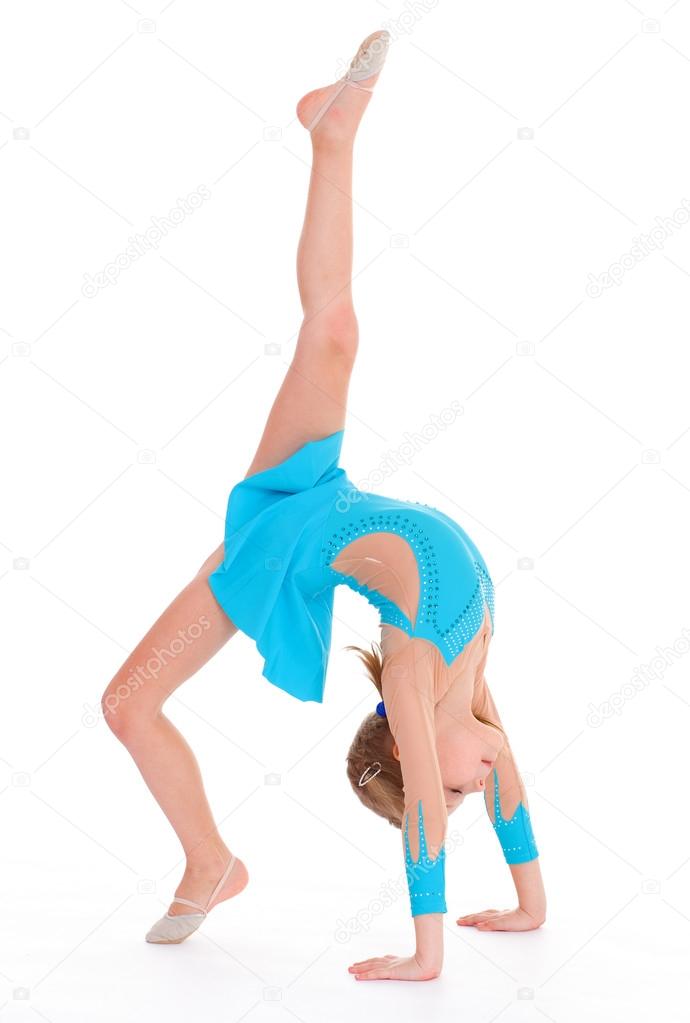 young girl doing gymnastics 