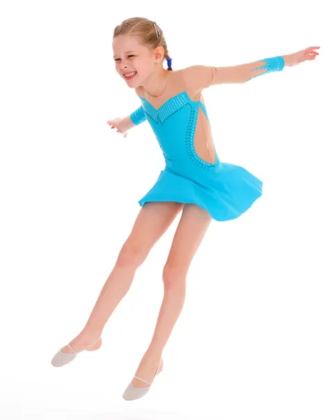 Young girl doing gymnastics — Stock Photo, Image