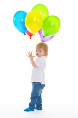 rengarenk balonlar avuç çocukla çocuk