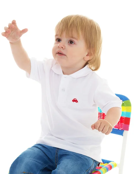 Retrato de feliz alegre y hermoso niño — Foto de Stock