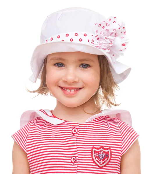 Little girl in summer hat. — Stock Photo, Image