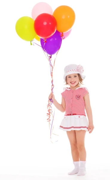 Little girl in sailor — Stock Photo, Image