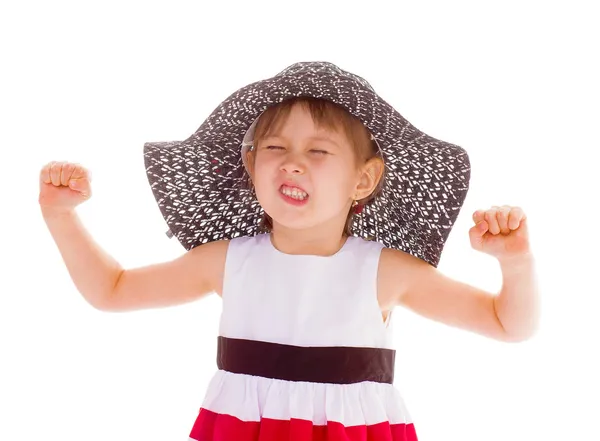 Young girl with hat. — Stock Photo, Image