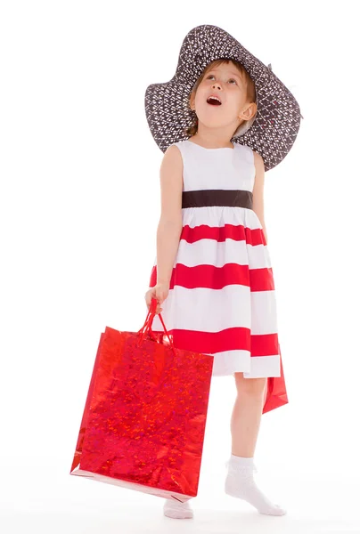 Giovane ragazza va a fare shopping . — Foto Stock