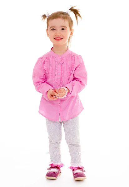 Little girl in the studio. — Stock Photo, Image