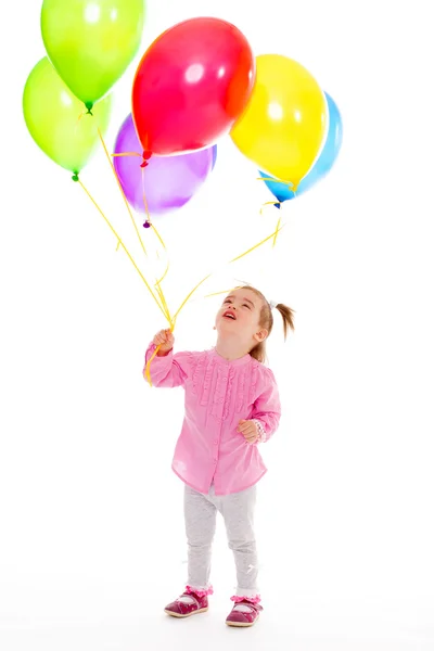 Girl with balloons. — Stock Photo, Image