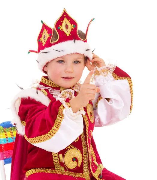 Niño vestido como un rey . —  Fotos de Stock