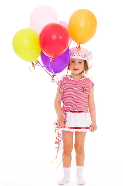 Chica encantadora con globos . — Foto de Stock