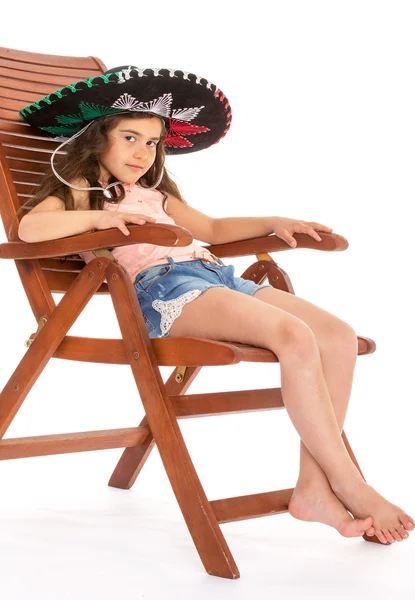 Muchacha joven en sambrero — Foto de Stock
