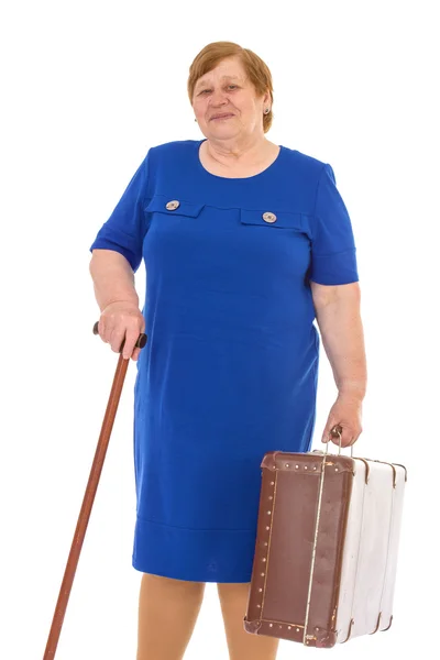 Abuela con un palo —  Fotos de Stock