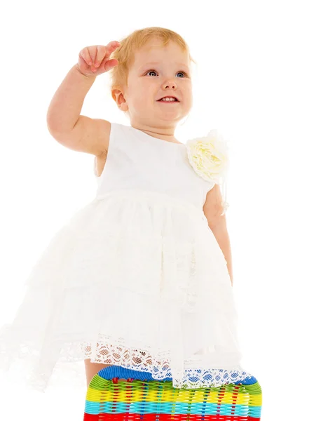 Velmi malá krásná dívka — Stock fotografie