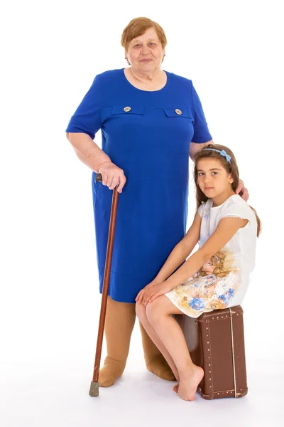 Grand-mère avec sa petite-fille — Photo