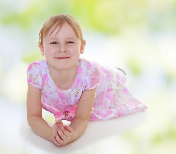 Little blond girl — Stock Photo, Image