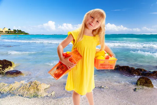 Little blond girl — Stock Photo, Image