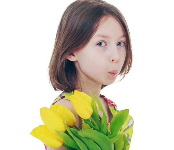 Menina em ocupação interessante — Fotografia de Stock