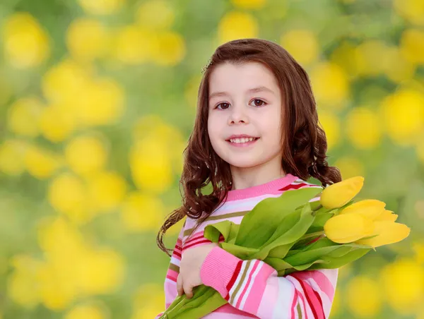 Charming girl schoolgirl — Stock Photo, Image