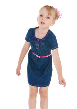 kız beyaz zemin üzerine