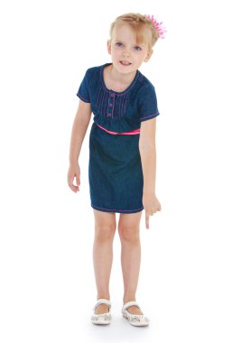 kız beyaz zemin üzerine